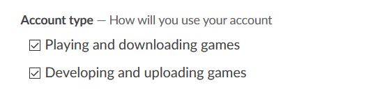 Creating an Itch.io account